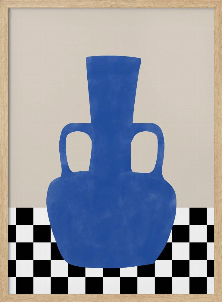Azure Vase Chess Board - Stretched Canvas, Poster or Fine Art Print I Heart Wall Art