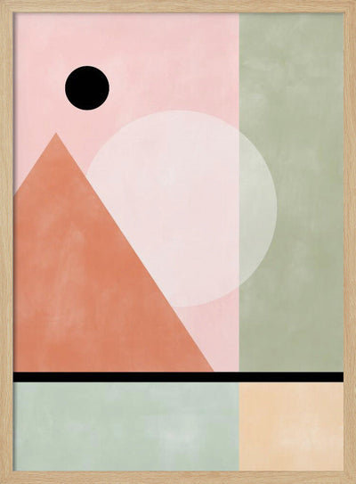 Geometric Shapes In Pastel Tones - Stretched Canvas, Poster or Fine Art Print I Heart Wall Art