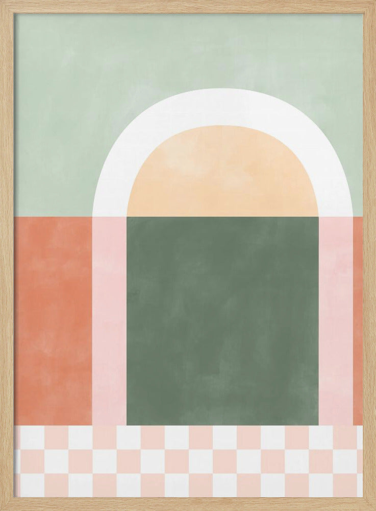 Geometric Composition With Pastel Colors - Stretched Canvas, Poster or Fine Art Print I Heart Wall Art