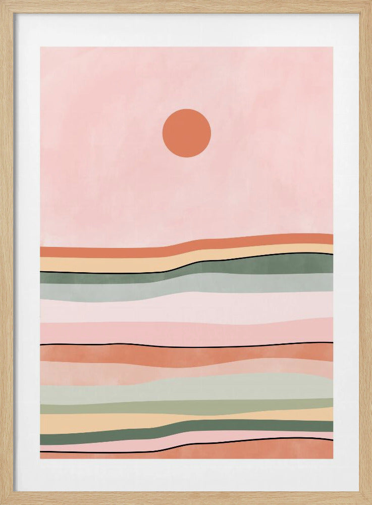 Serene Horizon Lines - Stretched Canvas, Poster or Fine Art Print I Heart Wall Art