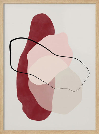 Crimson Flow - Stretched Canvas, Poster or Fine Art Print I Heart Wall Art