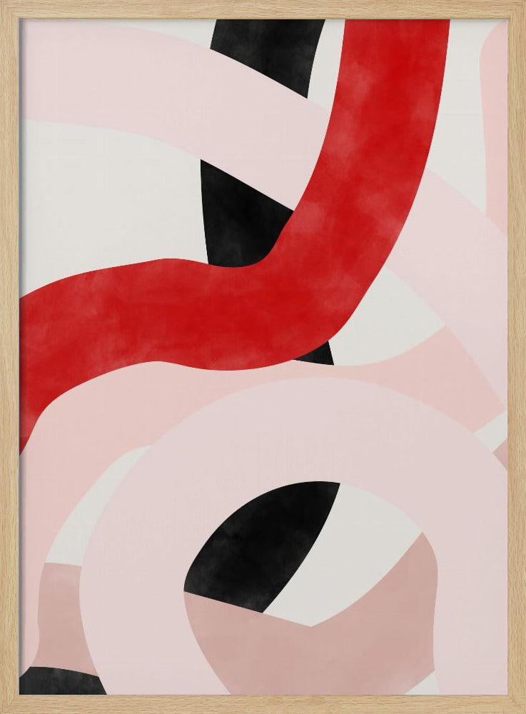 Colorful Curves - Stretched Canvas, Poster or Fine Art Print I Heart Wall Art