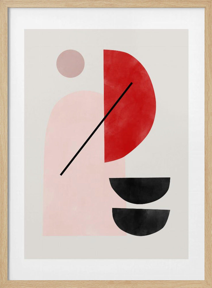 Geometric Shapes In A Minimalist Style - Stretched Canvas, Poster or Fine Art Print I Heart Wall Art