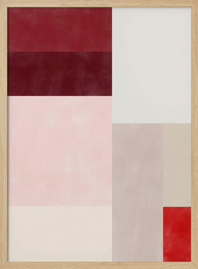 Crimson Hues Harmony - Stretched Canvas, Poster or Fine Art Print I Heart Wall Art