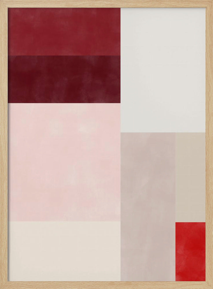 Crimson Hues Harmony - Stretched Canvas, Poster or Fine Art Print I Heart Wall Art