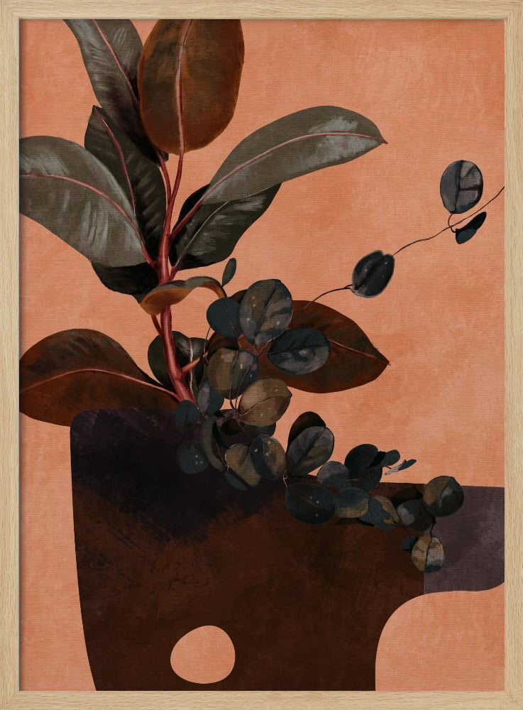 Leaves More 6 Red - Stretched Canvas, Poster or Fine Art Print I Heart Wall Art