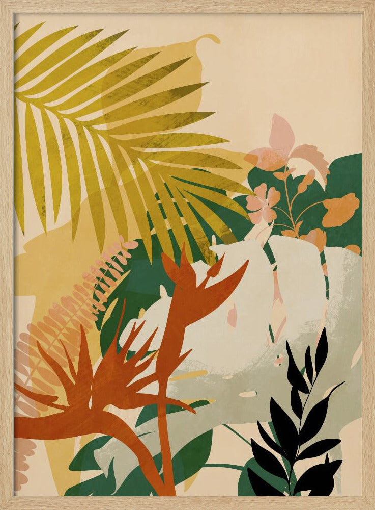 Leaves 24. Januar 2021 20 Hell - Stretched Canvas, Poster or Fine Art Print I Heart Wall Art