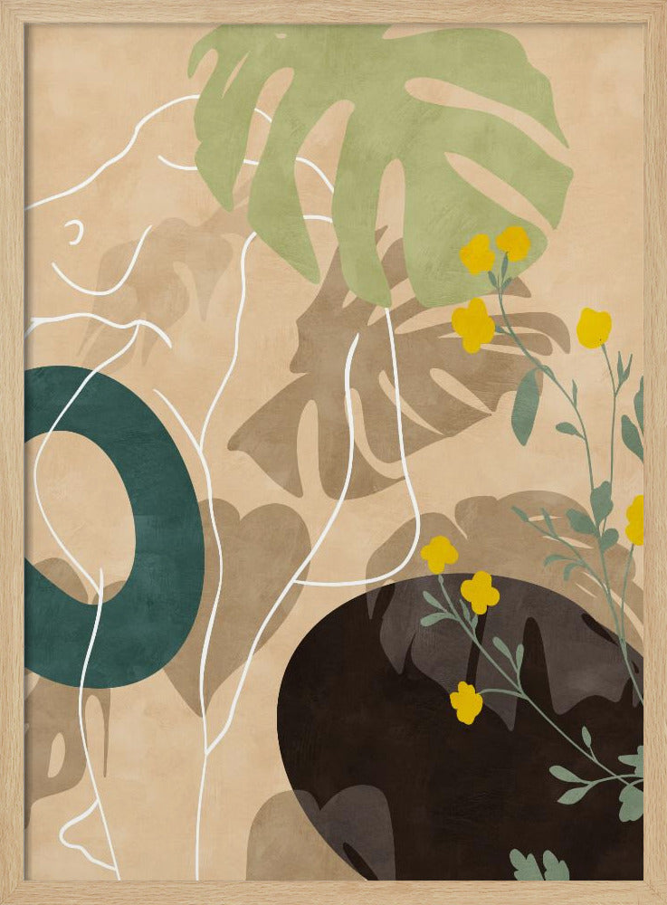 Leaves Nude 24. Januar 2021 13 Kopie - Stretched Canvas, Poster or Fine Art Print I Heart Wall Art