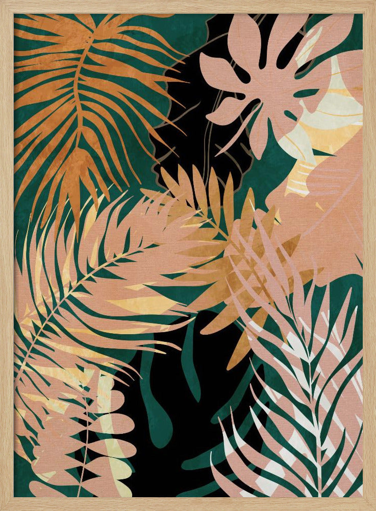 Leaves Summerly - Stretched Canvas, Poster or Fine Art Print I Heart Wall Art