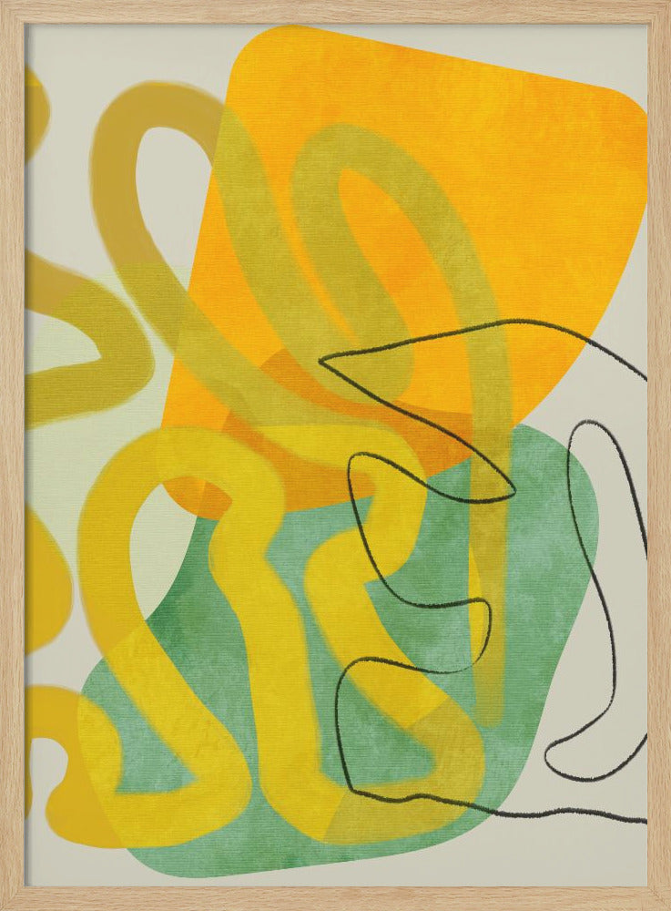 Painted Lines 8 Kopie - Stretched Canvas, Poster or Fine Art Print I Heart Wall Art