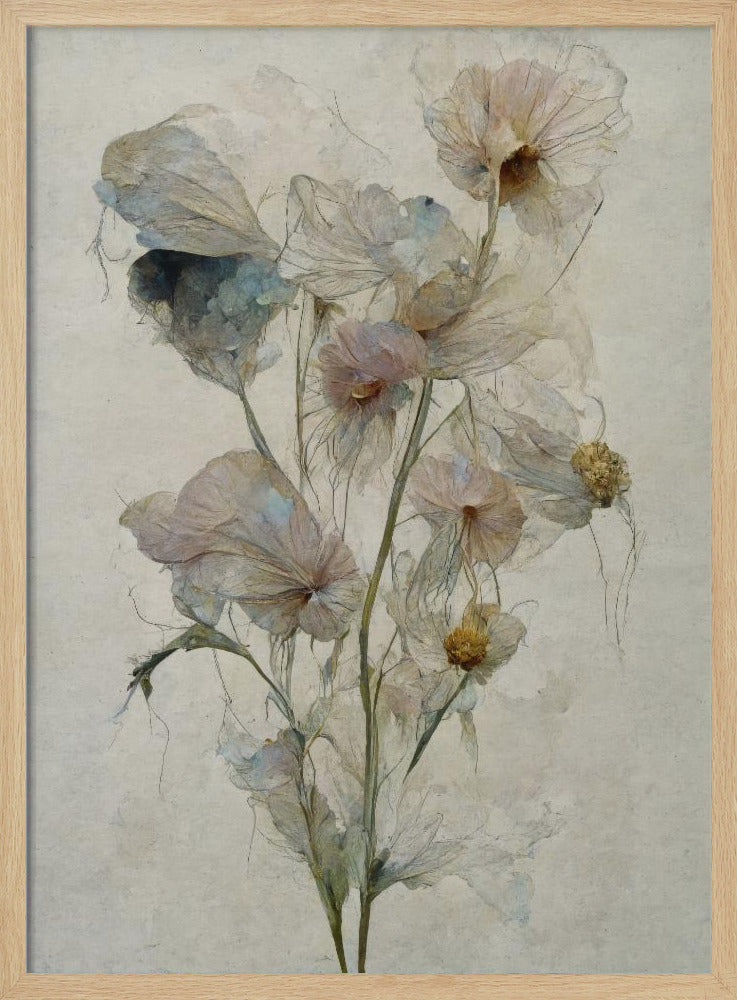 Fragile Flowers - Stretched Canvas, Poster or Fine Art Print I Heart Wall Art