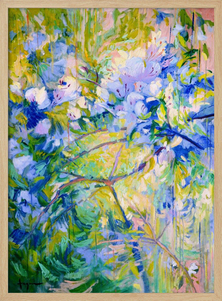 Vivid Colors And Delicate petals - Stretched Canvas, Poster or Fine Art Print I Heart Wall Art