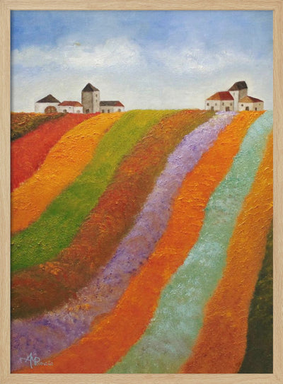 Stripy Valley - Stretched Canvas, Poster or Fine Art Print I Heart Wall Art