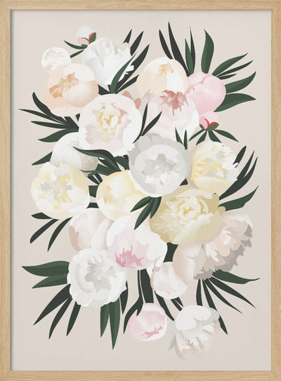 Dara bouquet in beige - Stretched Canvas, Poster or Fine Art Print I Heart Wall Art