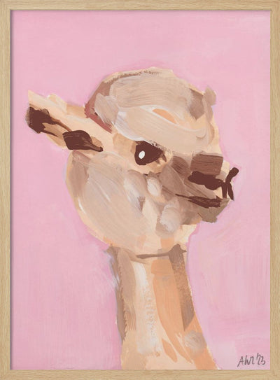 Pastel Pink Alpaca - Stretched Canvas, Poster or Fine Art Print I Heart Wall Art