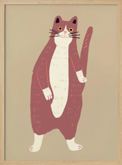 Brown and white cat - Stretched Canvas, Poster or Fine Art Print I Heart Wall Art