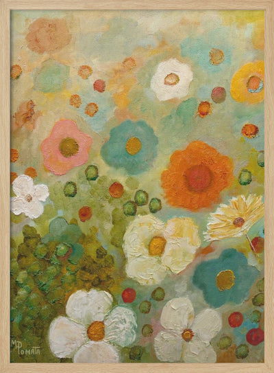 Flower Whirl - Stretched Canvas, Poster or Fine Art Print I Heart Wall Art