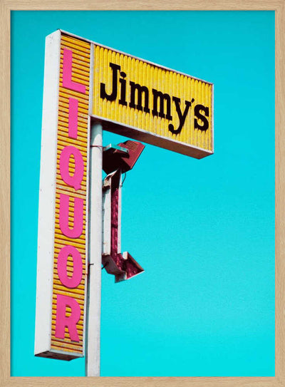 Jimmy's Liquor Sign - Stretched Canvas, Poster or Fine Art Print I Heart Wall Art