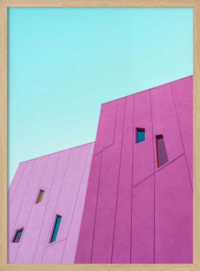 Saguaro Hotel Pink Building Walls - Stretched Canvas, Poster or Fine Art Print I Heart Wall Art