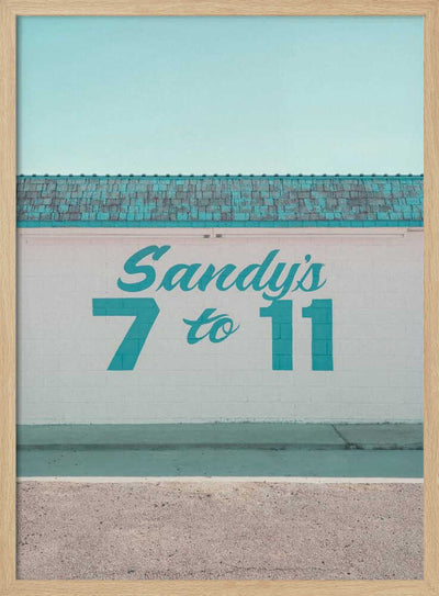 Sandy's 7 to 11 in Marfa, Texas - Stretched Canvas, Poster or Fine Art Print I Heart Wall Art