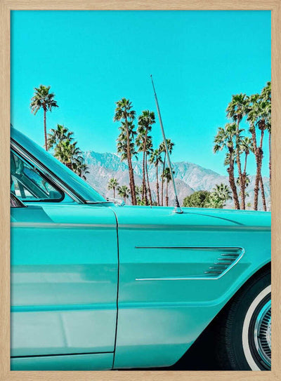 Teal Thunderbird in Palm Springs - Stretched Canvas, Poster or Fine Art Print I Heart Wall Art