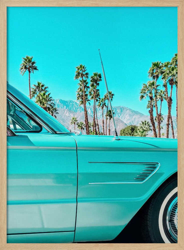 Teal Thunderbird in Palm Springs - Stretched Canvas, Poster or Fine Art Print I Heart Wall Art