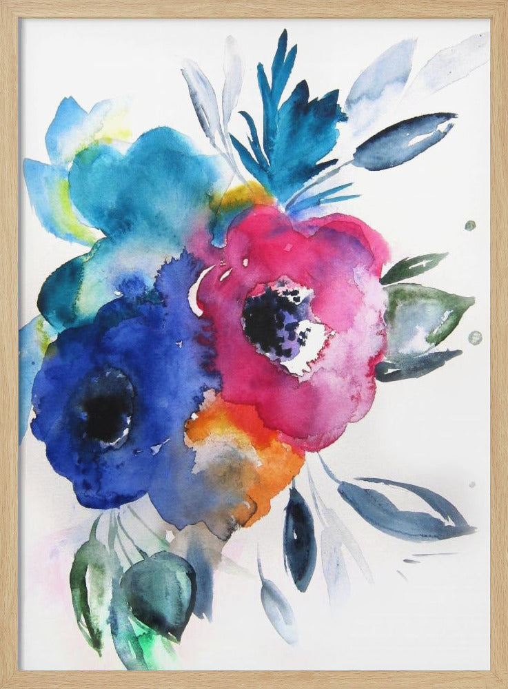 Floralno9 - Stretched Canvas, Poster or Fine Art Print I Heart Wall Art