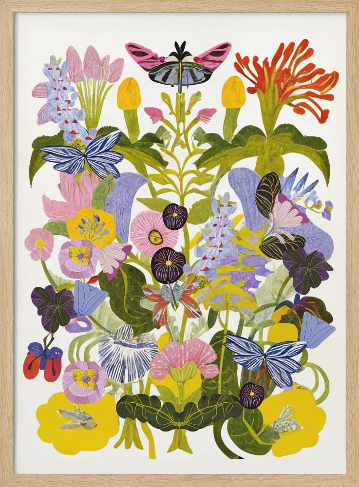 9933x14043 Din Sleeping 143 Abstract Autumn Floral.png - Stretched Canvas, Poster or Fine Art Print I Heart Wall Art