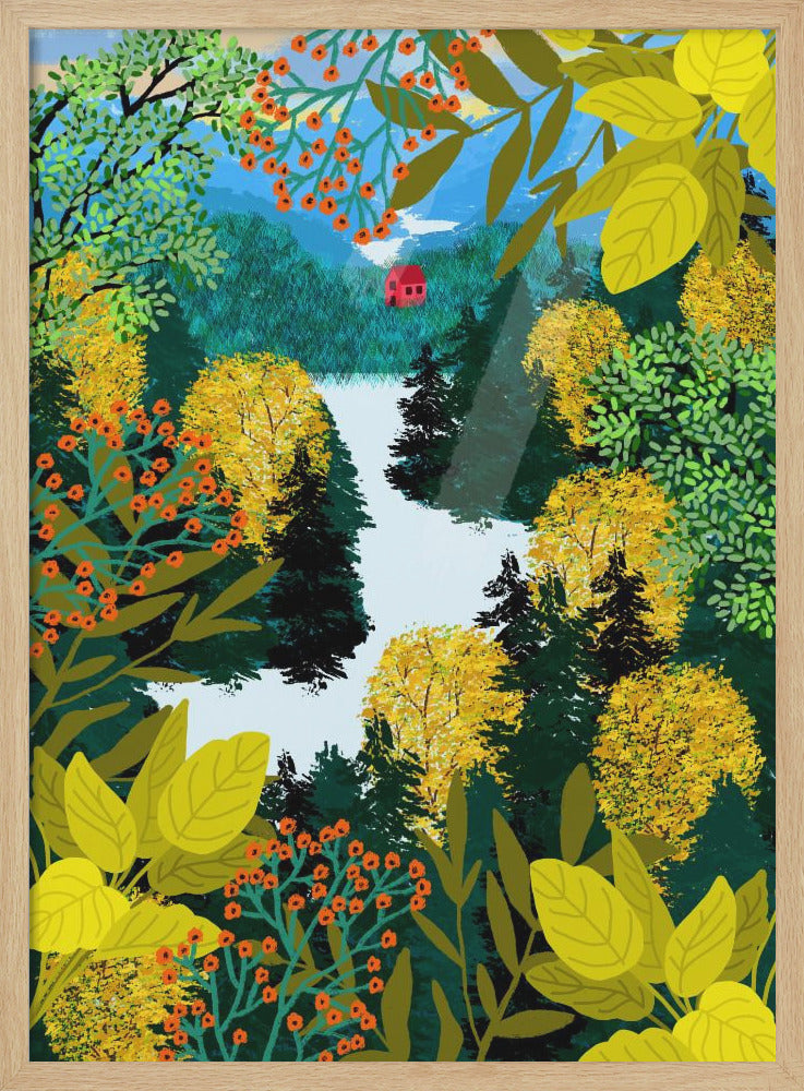 9933x14043 Din 127 View From the Mountain - Stretched Canvas, Poster or Fine Art Print I Heart Wall Art