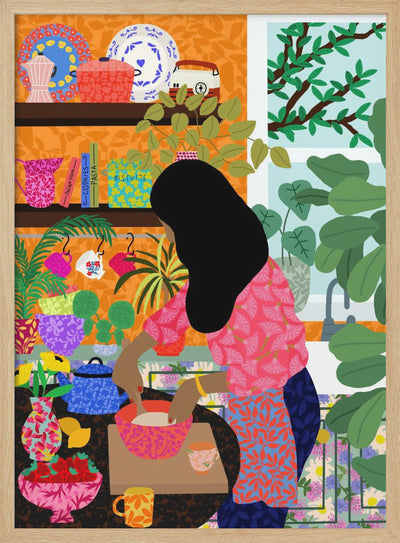 9933x14043 Din 128 Cooking My Breakfast - Stretched Canvas, Poster or Fine Art Print I Heart Wall Art