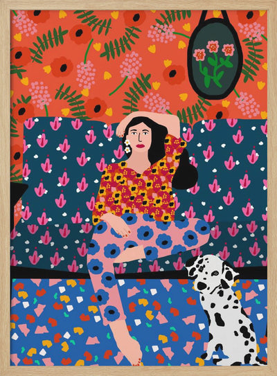 9933x14043 Din 138 Girl In the Sofa.png - Stretched Canvas, Poster or Fine Art Print I Heart Wall Art