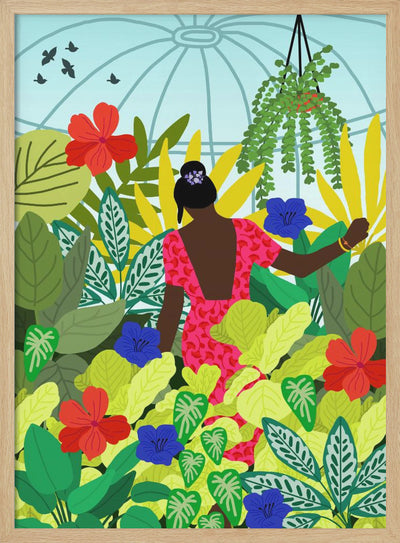 9933x14043 Din 87 Walking In My Greenhouse - Stretched Canvas, Poster or Fine Art Print I Heart Wall Art