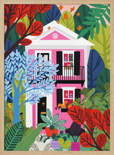 9933x14043 Din 79 House In the Woods - Stretched Canvas, Poster or Fine Art Print I Heart Wall Art