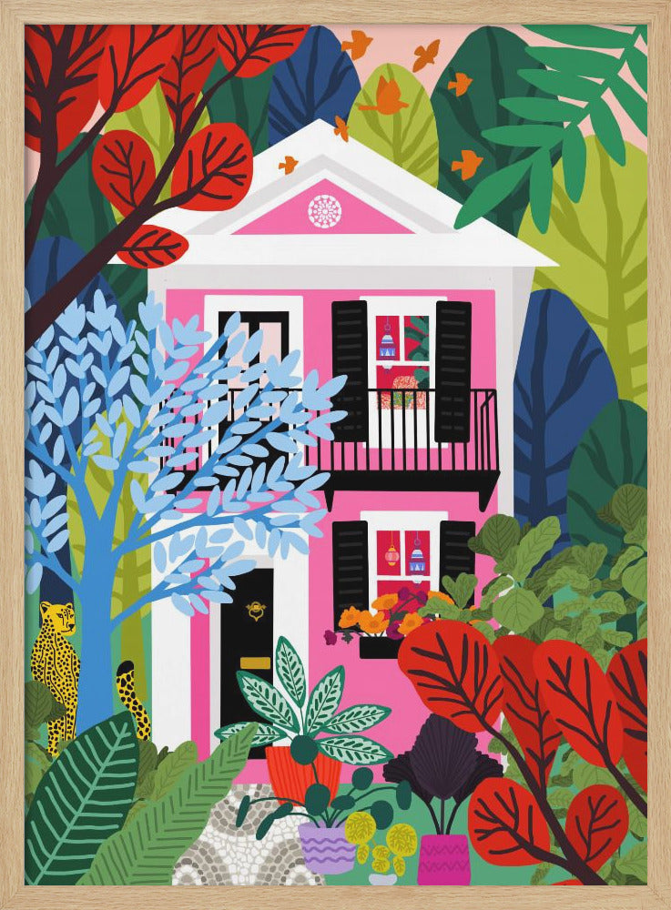 9933x14043 Din 79 House In the Woods - Stretched Canvas, Poster or Fine Art Print I Heart Wall Art