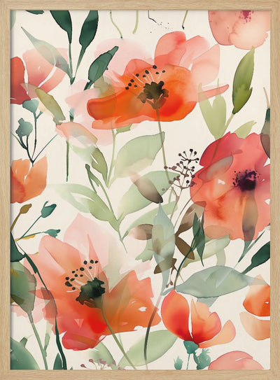 Watercolor Floral No. 10 - Stretched Canvas, Poster or Fine Art Print I Heart Wall Art