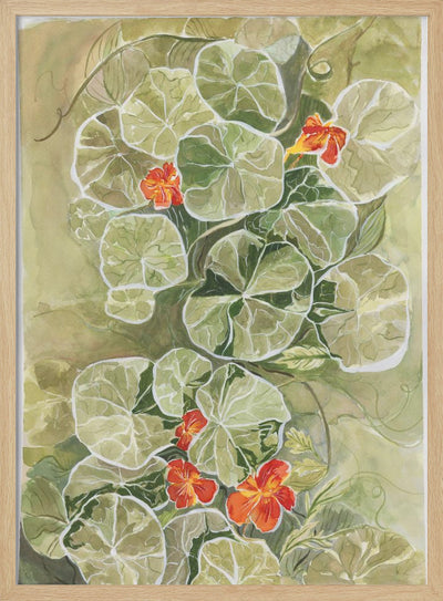 Nasturtium Tapestry - Stretched Canvas, Poster or Fine Art Print I Heart Wall Art