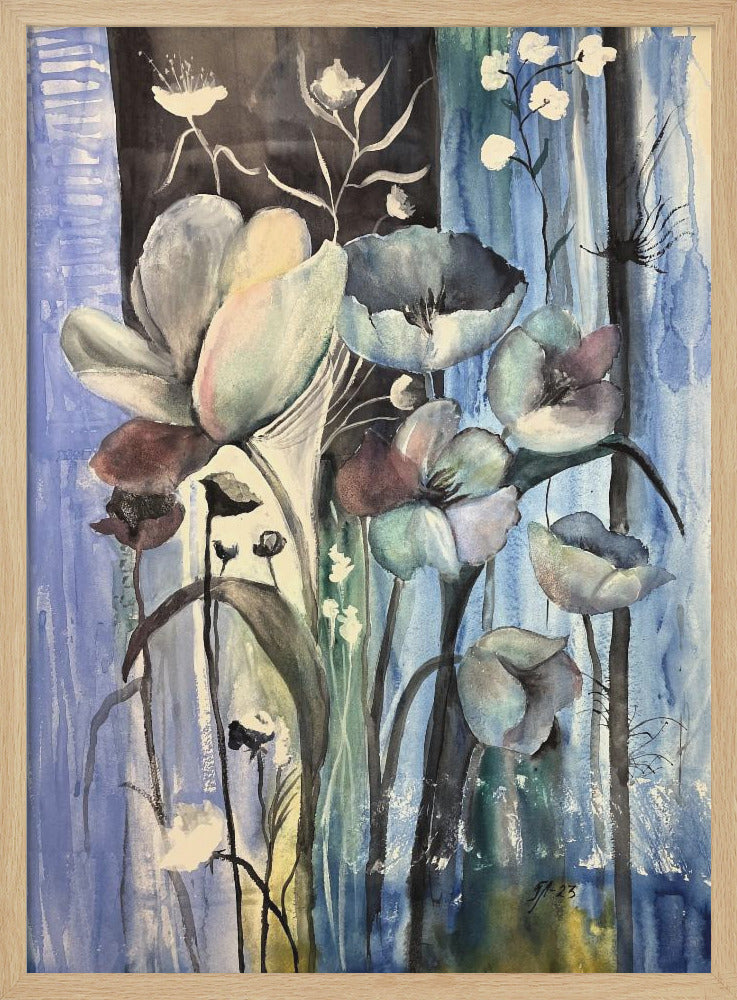 Blue mood - Stretched Canvas, Poster or Fine Art Print I Heart Wall Art