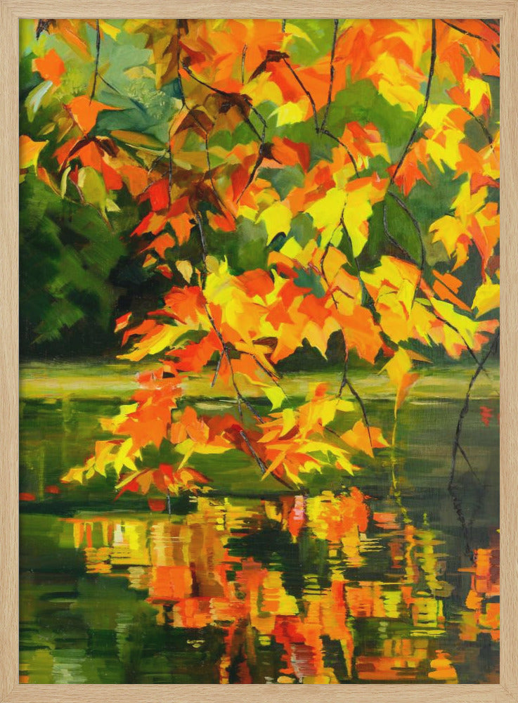 Autumn Reflections - Stretched Canvas, Poster or Fine Art Print I Heart Wall Art