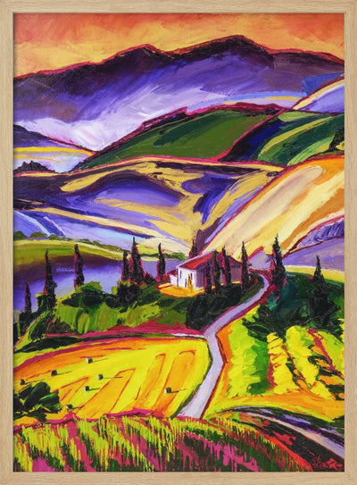 Tuscan Vineyard - Stretched Canvas, Poster or Fine Art Print I Heart Wall Art