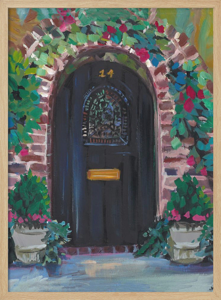 Black Door - Stretched Canvas, Poster or Fine Art Print I Heart Wall Art