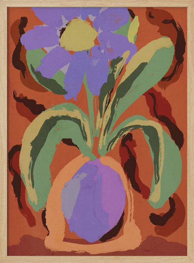 Violet Flower - Stretched Canvas, Poster or Fine Art Print I Heart Wall Art