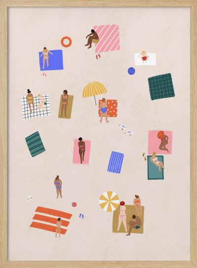 The Beach - Stretched Canvas, Poster or Fine Art Print I Heart Wall Art