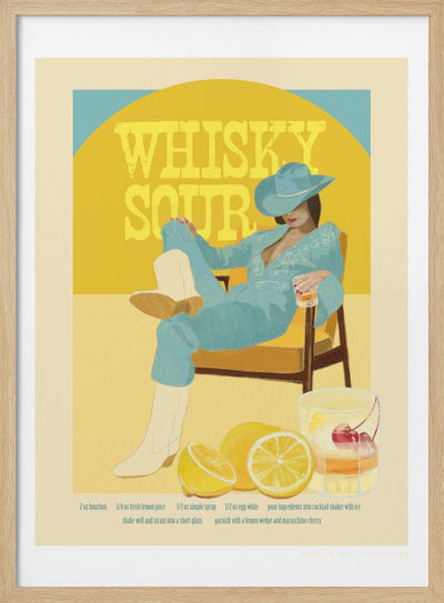 Jlr Cocktails Whiskysour Copy - Stretched Canvas, Poster or Fine Art Print I Heart Wall Art