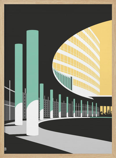 Miami Fontainbleu Entrance - Stretched Canvas, Poster or Fine Art Print I Heart Wall Art