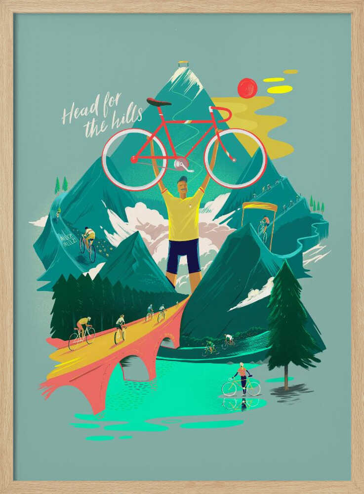 Head for the Hills - Stretched Canvas, Poster or Fine Art Print