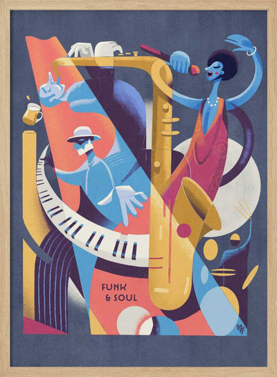 Funk &amp; Soul Geometric - Stretched Canvas, Poster or Fine Art Print