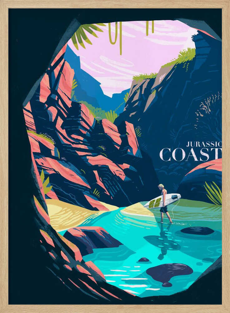 Jurassic Coast - Stretched Canvas, Poster or Fine Art Print