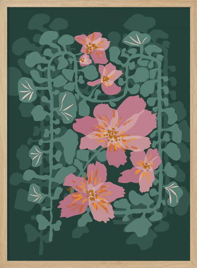 Orchids Shadow Green Notes - Stretched Canvas, Poster or Fine Art Print I Heart Wall Art