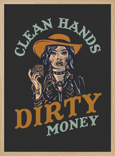 Dirty Money.png - Stretched Canvas, Poster or Fine Art Print I Heart Wall Art