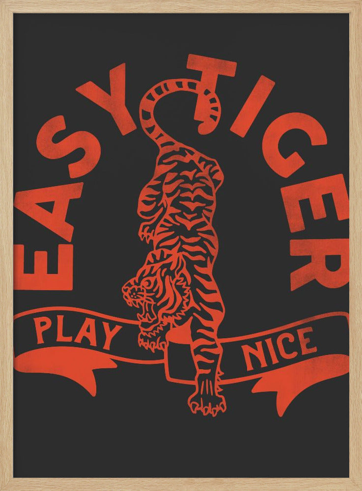 Easytiger for Light Tee - Stretched Canvas, Poster or Fine Art Print I Heart Wall Art